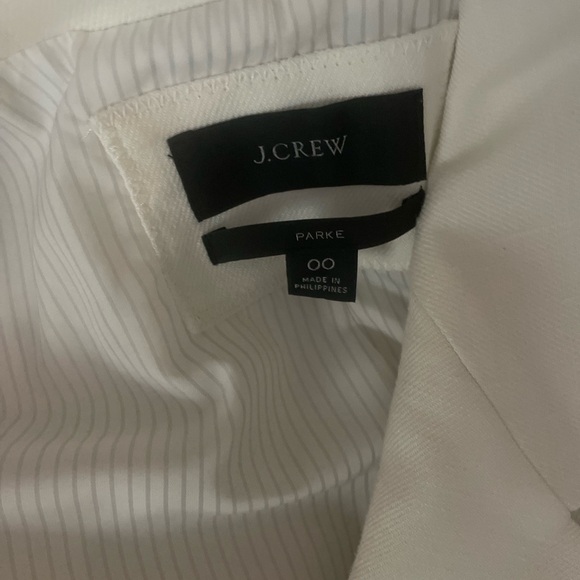 J Crew Parke Blazer in stretch linen blend size 00 White - Picture 2 of 8